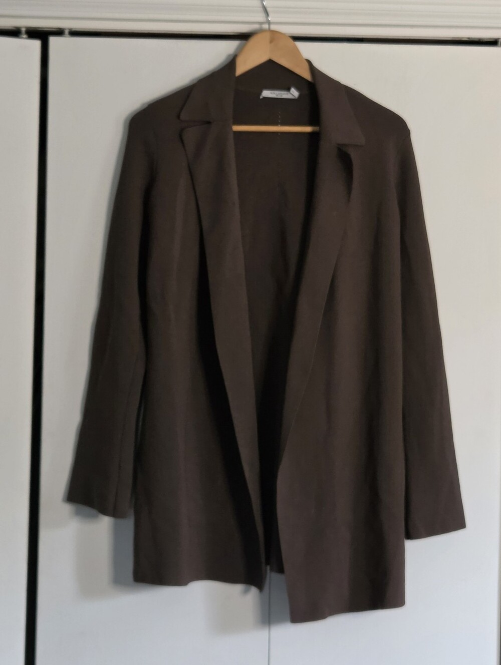 MM Lafleur Chocolate Brown Open-Front Blazer